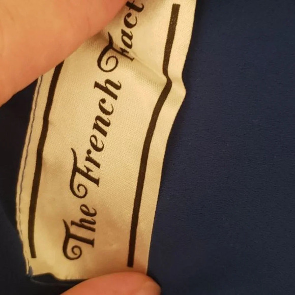 Retro Blue Chiffon  long sleeve dress - Picture 7 of 7